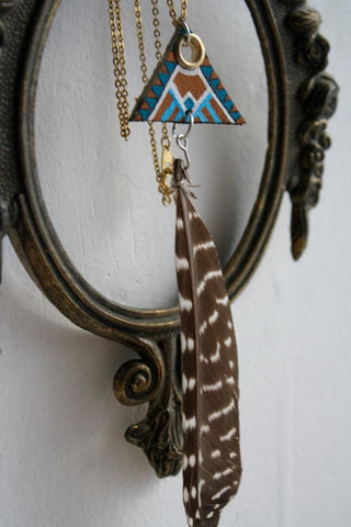 Blue-Jay Leather Necklace